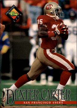 Dexter Carter San Francisco 49ers 1994 Pro Line Live NFL #231